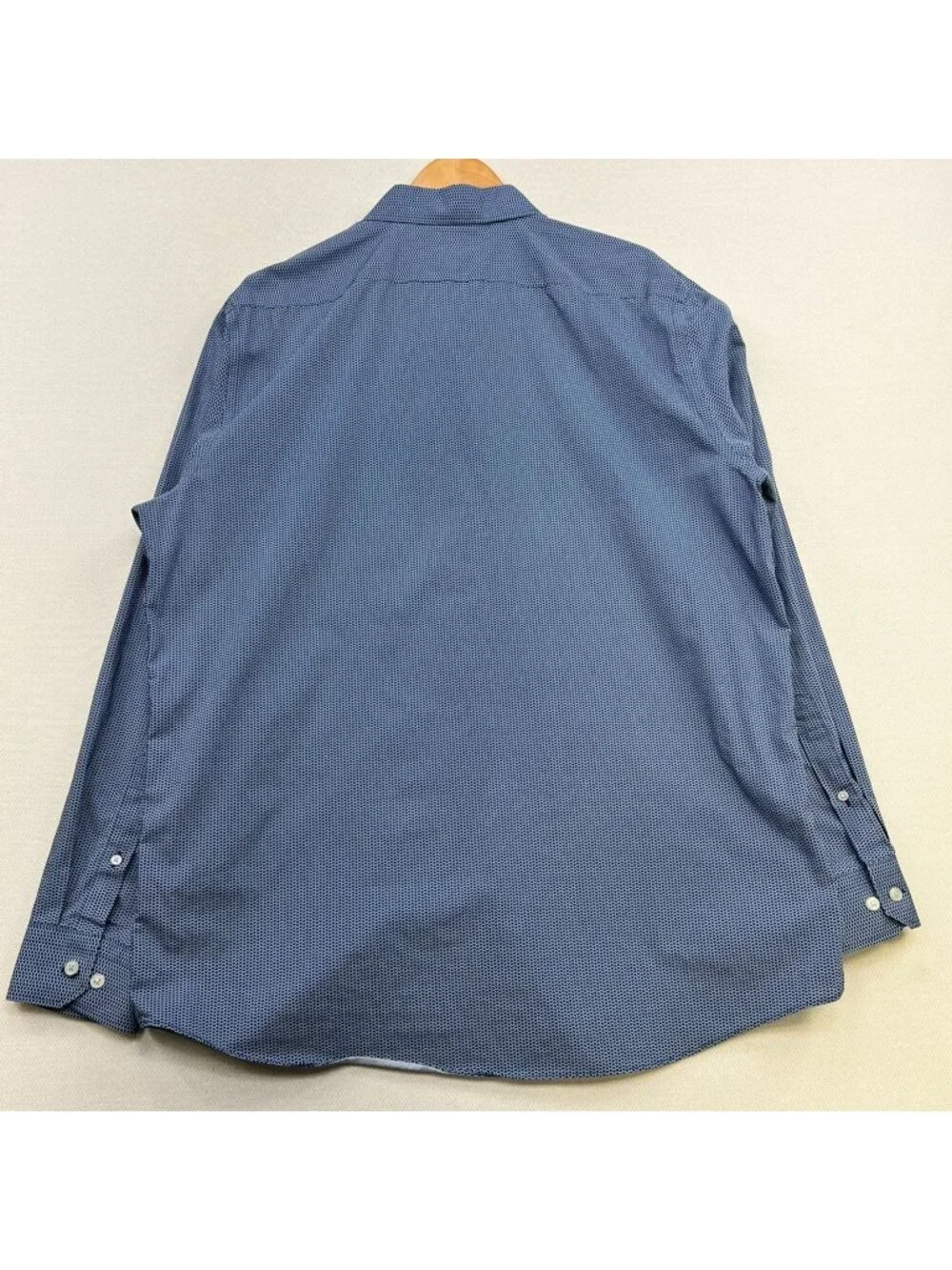 Banana Republic Mens Slim Fit Non-Iron Button Up Shirt XL Blue Geometric Cotton